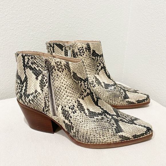 Sam Edelman Snake Skin Walden Booties boots size 8 - Picture 1 of 12